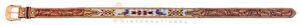 2026 New Fashionable <b>Vintage</b> Ethnic Floral Beaded Full Grain Leather <b>Belt</b> With Copper Western Buckle Casual Unisex Designer <b>Belt</b> - Product Image 3