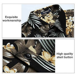 Camisa Hawaiana para Hombre, Manga Corta, con Botones, Ecológica, Transpirable, Informal, Veraniega, Tropical, para la Playa, Aloha, Hawái, Fiesta, Vacaciones - Product Image 5
