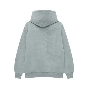 Oversized <b>Men's</b> Hooded <b>Sweatshirt</b> 100% Cotton French Terry Solid Color Pocket Design Washed Knitted Autumn Casual Style - Product Image 5
