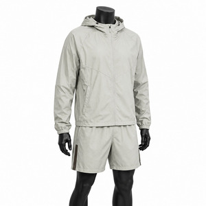 Breathable Men Windbreaker Shorts <b>Set</b> <b>Crafted</b> <b>For</b> Daily Comfort Men Windbreaker Shorts <b>Set</b> - Product Image 3