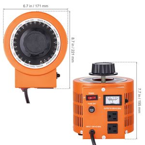 Trasformatore Automatico Variabile 2000VA, 15.3 Amp, Ingresso 110V, Regolatore di Tensione AC 0-130V, Alimentatore con 4 Fusibili Extra - Product Image 5