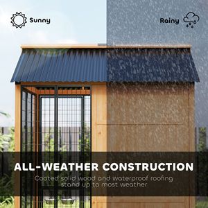 Cuccia per Cani da Esterno Extra Large 7 X 6 in Legno con Armadio Portaoggetti, Ciotole in Acciaio Inox Giallo Chiaro - per Cani di Taglia Grande - Product Image 4