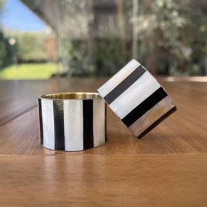 แหวนรองผ้าเช็ดปากแบบใหม่ ทนทาน เป็นมิตรกับสิ่งแวดล้อม ผลิตที่นี่ - ผลิตภัณฑ์งานฝีมืออินเดีย สำหรับโต๊ะอาหาร งานเลี้ยงอาหารค่ำ งานแต่งงาน - Product Image 3