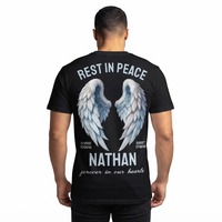 T-shirt commémoratif personnalisé 100% coton En souvenir de [Nom du défunt] T-shirt d'hommage funéraire DTF DTG Vente en gros OEM ODM