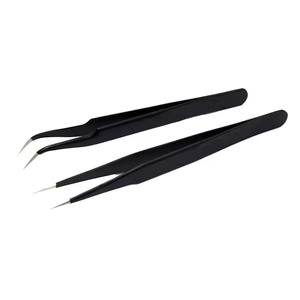 Pince à cils nouvelle arrivée, pince à cils professionnelle en acier inoxydable avec pointe fine, dernier design pour la personnalisation. - Product Image 2
