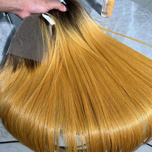 Extensiones de Cabello Liso Ombre con Raíz Oscura y Rubio Miel, 100% Cabello Humano Vietnamita Virgen, Puntas Gruesas y Sedosas, Venta al Por Mayor - Product Image 1