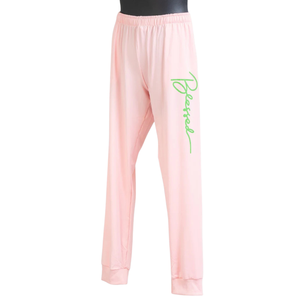Conjunto Deportivo de Dos Piezas para Mujer, Marca AKA, Color Rosa Sólido, Bordado, Pantalón Ancho de Felpa, Tela Suave, Elegante, Casual y Cómodo - Product Image 2