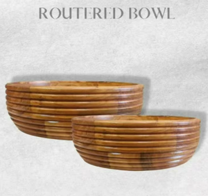 ชามผลไม้ไม้ทุบขัดเงาทำด้วยมือพร้อมผิววอลนัทสำหรับเสิร์ฟขนมและผลไม้ในงานปาร์ตี้ - Product Image 4