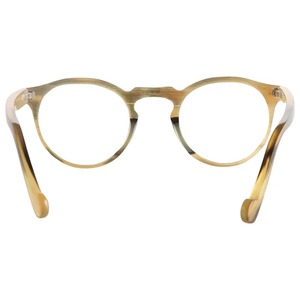 Lunettes rondes en corne de buffle, monture optique vintage faite à la main, légères, de luxe, unisexes - Product Image 2