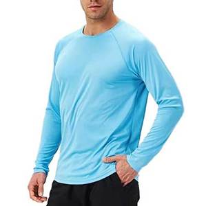 Camiseta de Surf para Hombre, Poliéster, UPF 50+, Secado Rápido, Protección UV, Manga Larga, Transpirable, con Técnica de Lavado - Product Image 1