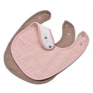 Bavoir pour bébé 100% coton, doux, absorbant, réglable, bavoir d'alimentation pour nouveau-né - Product Image 1