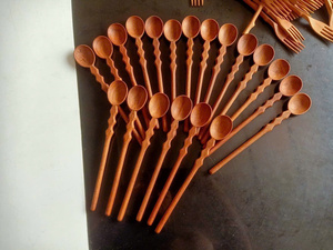 Juego de Cucharas de Madera Natural Ecológicas para Cocina, Grabado de Logotipo Personalizado, Precio de Fábrica - Product Image 5