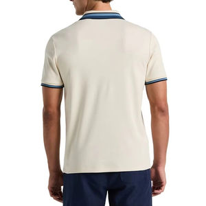 Chemise Homme Personnalisée à Demi-Boutons Manches Courtes Coupe Slim Unie Respirante Tricotée 100% Coton Fabricant OEM ODM - Product Image 2