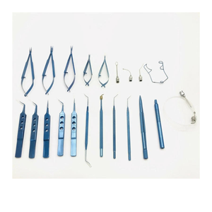 Instruments microchirurgicaux oculaires pour la cataracte de qualité supérieure, 21 pièces/ensemble, manuels, réutilisables, en alliage de titane, approuvés CE ISO13485 - Product Image 1