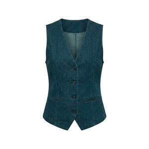 Veste en jean pour femme sur mesure, boutons métalliques, denim noir, production en gros sous marque privée pour les marques américaines - Product Image 3