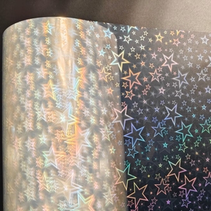 High Quality Starry Holographic Transparent Vinyl Self Adhesive Overlay Sheet for Lamination, <b>Scrapbooking</b> & Gift Wrapping - Product Image 3