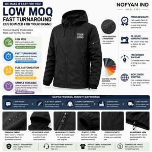 Chaqueta Cortavientos Personalizada, Fabricante OEM ODM, Proveedor de Chaquetas Impermeables, Resistentes al Viento, Ligeras, con Capucha, de Marca Privada, al por Mayor - Product Image 3
