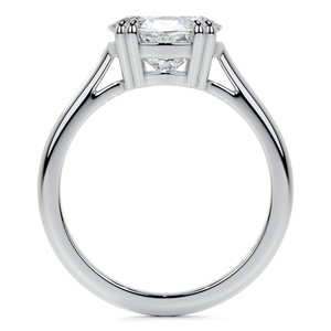 Anillo de compromiso solitario de oro macizo de 14k/18k con diamante ovalado cultivado en laboratorio de corte East-West, calidad VS1, VVS1, para mujer. - Product Image 3
