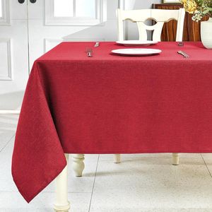 Tovaglia Rettangolare Impermeabile in Lino per Natale, Antimacchia e Lavabile, con Texture Antirughe per Sala da Pranzo - Product Image 1