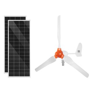Kit de Energía Solar y Eólica de 1000W: 2 Paneles Solares de 100W, Turbina Eólica de 400W, Batería LiFePO4 de 12.8V 100Ah, Inversor de 12V 600W - Product Image 1