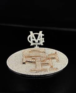 Colgante de Cresta Personalizado de Acero Inoxidable con Diamantes CZ Helados, Amuleto de Cristal Iced Out, Chapado en Rodio de Imitación, Estilo Hip Hop, Unisex - Product Image 1