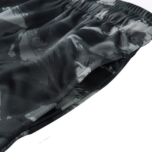 Ensemble court en coton respirant pour homme, tricoté et sublimé, pour l'été – Ensemble décontracté deux pièces pour homme, t-shirt et short, col rond coloré - Product Image 6