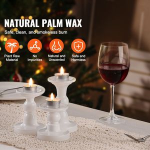 "200 Pack Unscented Tea Lights <b>Candles</b> 6.5 Hours Long Burning Smokeless Dripless Aluminum Cups Natural <b>Small</b> Size" - Product Image 2