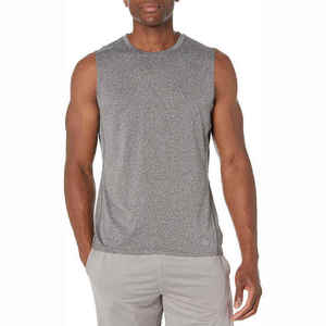 Men's Sleeveless O-Neck <b>Tank</b> <b>Top</b> Solid <b>Red</b> Knitted Casual Breathable - Product Image 6