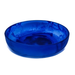 Bol à salade de luxe en résine rose, effet marbre, motif tourbillon aquatique, finition polie brillante, taille personnalisable, pour fêtes et maison - Product Image 2