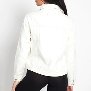 แจ็คเก็ตยีนส์ผู้หญิงสุดเทรนดี้สำหรับลุคสตรีทแวร์ เสื้อคลุมยีนส์สีน้ำเงินสุดเก๋สำหรับสาวๆ ผู้หญิง และแฟชั่นลำลองในชีวิตประจำวัน - Product Image 2