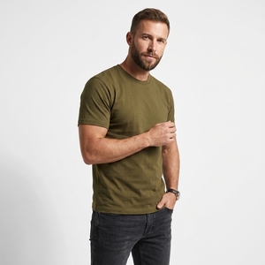 T-shirt à manches courtes pour homme, col ras du cou, haute qualité, style jeune, été, 200 grammes, tissé, écologique, polyester vierge - Product Image 5