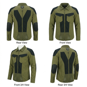High Quality Custom Kevlar Lined Motorcycle Riding <b>Flannel</b> Shirt for Men Check Pattern Protective Motorbike Shirt Solid Material - Product Image 3