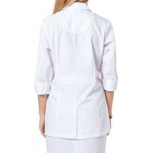 ชุดยูนิฟอร์มโรงพยาบาลสำหรับบุรุษและสตรี ผ้าฝ้ายผสมโพลีเอสเตอร์ สำหรับแพทย์ พยาบาล ชุดเสื้อกาวน์สีขาวสำหรับห้องปฏิบัติการ - Product Image 3