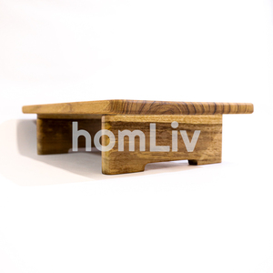 Planche à sushi en teck naturel écologique, durable, sans peinture ni vernis, halal, personnalisable pour la cuisine - Product Image 1