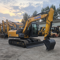 Excavatrice hydraulique d'occasion XE135D avec moteur puissant et godet