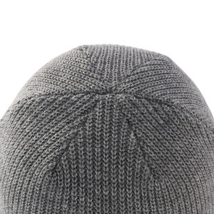 Unisex Rib Knit Beanie <b>Hat</b> Solid Gray Winter Cap Casual Style 100% Acrylic Computer Knitted for Adults - Product Image 5