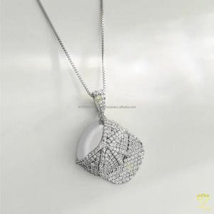 Premium Moissanite Diamond Helmet Pendant In 925 Sterling Silver Bling Hip Hop Fashion Jewelry Necklace For Men Women - Product Image 6