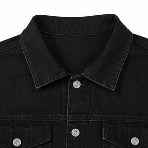 Chaqueta Vaquera para Hombre, Corte Regular, Cuello Camisero, Cierre de Botones, Color Sólido, Estilo Casual con Bolsillo, Precio Bajo - Product Image 6