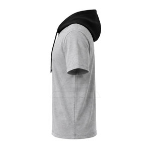 Camisetas con Capucha Premium para Hombre, Transpirables, de Manga Corta, que Absorben la Humedad, para Correr, Fitness, Entrenamiento, Ropa Deportiva Informal - Product Image 3