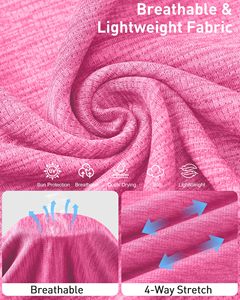 เสื้อฮู้ดดี้แขนยาวสีชมพูสำหรับผู้หญิง Cozy Fit Fishing Wear แบบสั่งทำพิเศษ เนื้อผ้าสีพื้น ระบายอากาศได้ดี UPF 50 เหมาะสำหรับกิจกรรมกลางแจ้ง - Product Image 6