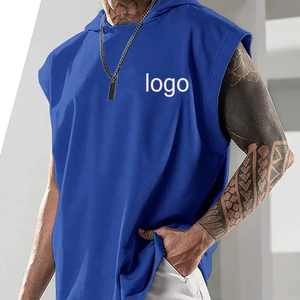 Haut de sport sans manches à capuche personnalisé pour homme, idéal pour la musculation et le fitness - Product Image 5