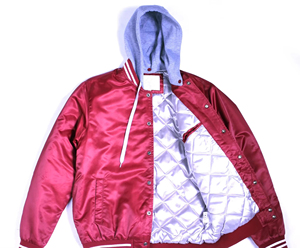 Veste de baseball coupe-vent à capuche en tissu satiné d'été, grande taille, broderie personnalisée, pour homme - Product Image 3