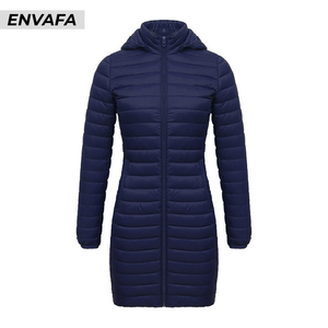 Custom Puffer Jacket Women <b>Waterproof</b> Mid-<b>length</b> Slim Puffer <b>Coat</b> Removable Hooded Lightweight Puffer <b>Coat</b> Parkas Femininas ODM - Product Image 5