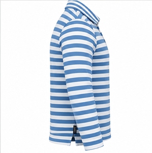 เสื้อโปโลแขนยาวผู้ชายลายทางสีฟ้าอ่อนและสีขาวของ Index Apparel - Product Image 4