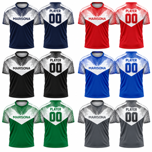 Maillot d'échauffement de football personnalisé par sublimation, léger, respirant, séchage rapide, manches courtes, maillot d'entraînement de football personnalisé - Product Image 2