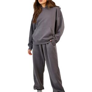 Chándal liso informal para mujer, chándal de gran tamaño para mujer, conjuntos de chándal de dos piezas, ropa de entrenamiento, ropa para correr - Product Image 2