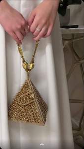 Luxury Embroidery <b>Potli</b> <b>Bag</b> Indian Handicrafts Colorful Velvet Tote Handbags Mobile Holder Travel Sling Clutch for Women Ladies - Product Image 4