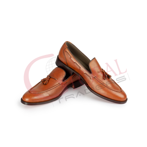 Mocasines de Cuero Genuino Hechos a Mano Personalizados, Mocasines Formales de Negocios para Oficina, Zapatos de Vestir para Hombre - Product Image 1