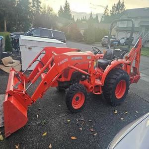 Tracteur compact Kubota, mini-tracteur efficace, moteur diesel, machine agricole, 4 roues motrices, chargeur, travaux de jardinage, travaux de construction, professionnel - Product Image 3