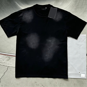 เสื้อยืดคอกลมแขนสั้นสีเขียวเข้มสำหรับผู้ชาย ทรงโอเวอร์ไซส์ สไตล์ลำลอง ผ้าถักเนื้อเจอร์ซีย์ สีพื้น ผ้าฝ้าย 100% - Product Image 6